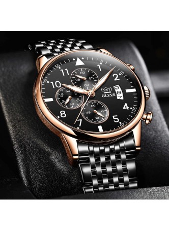 Multifunctional chronometer quartz watch luminous waterproof men's Watch